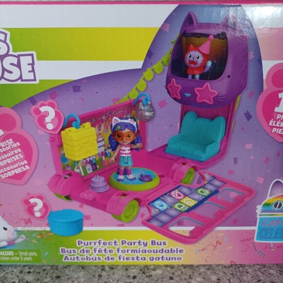Party Bus Toy Gabby's Dollhouse Kids DJ Catnip Fun - Picture 4 of 11